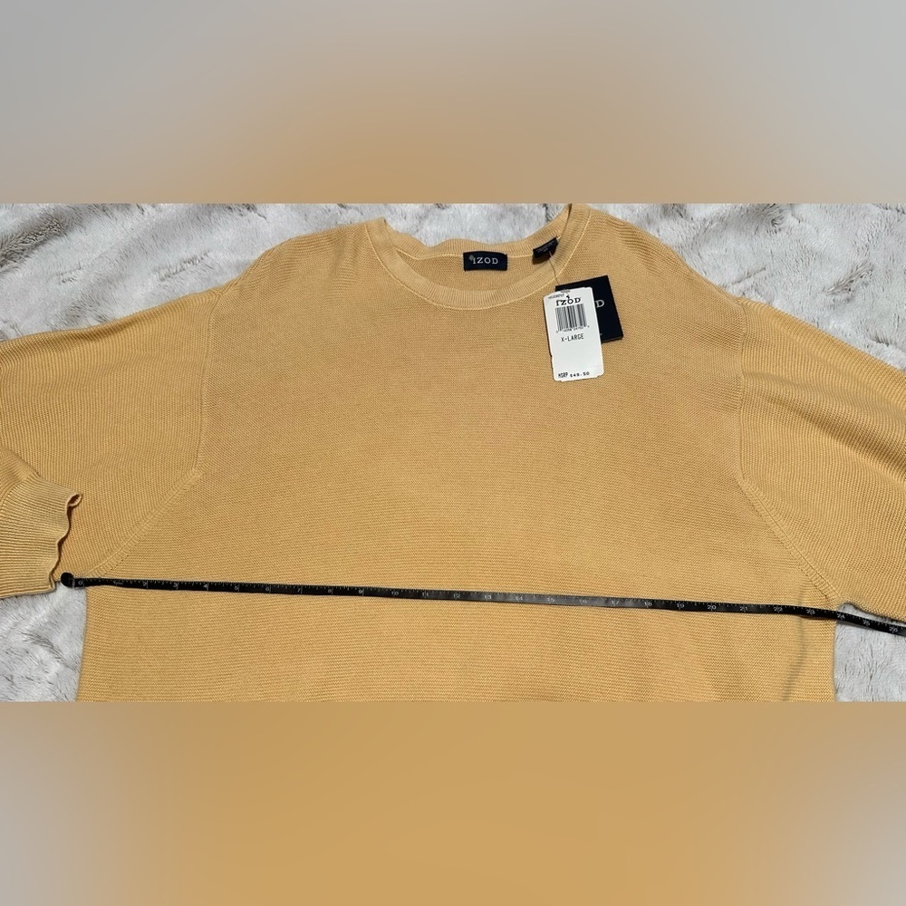 Izod Men's Yellow Crewneck Sweater XL - Picture 4 of 11